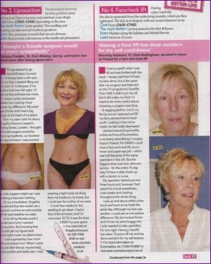 Page 33, Best Magazine, Patient's Cosmetic Surgey Stories