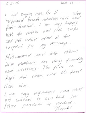 Review for Tunisia for cosmetic surgery