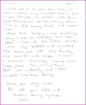 Review for cosmetic surgery in Tunisia