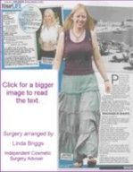 Click here to read Rachael's story in the Daily Mirror talking about her cosmetic surgery in Tunisia