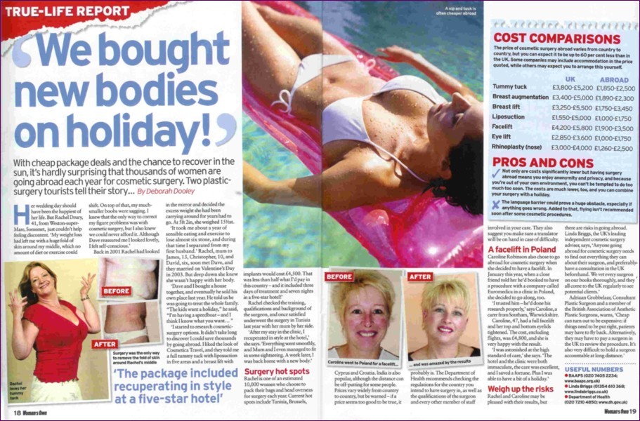 Pages 18 & 19 of Women's Own 7th August 2006