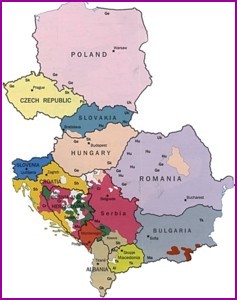 A map of Eastern Europe